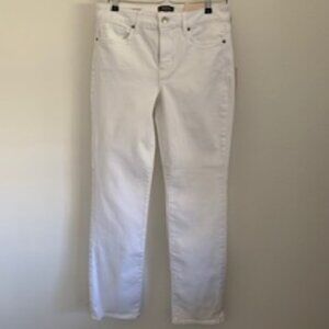 NYDJ MARILYN Straight Leg Slimming Jeans Optic White Size 6 New